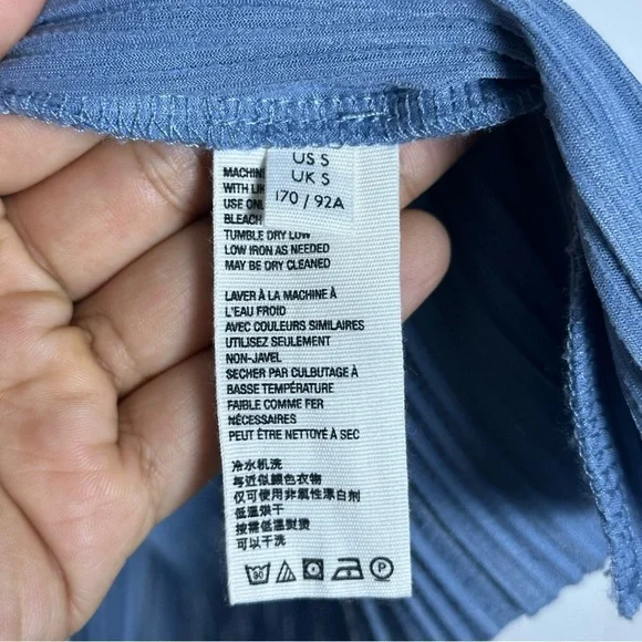 Free People Oversized Pleated Bell Sleeve Mini Dress S  Bohemian Relaxed Fit - Picture 12 of 14